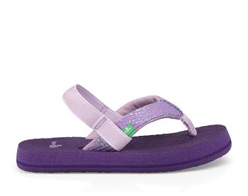 Sanuk Yoga Glitter Sandaler Barn Lila | Sverige 331ZUT